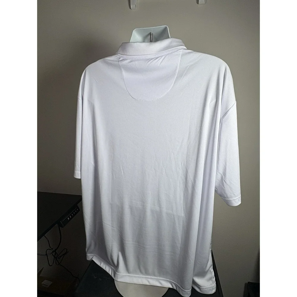 Ben Hogan Polo Shirt Mens 3XL White, Gray Stripes,  Golf Performance Shirt - Picture 3 of 8
